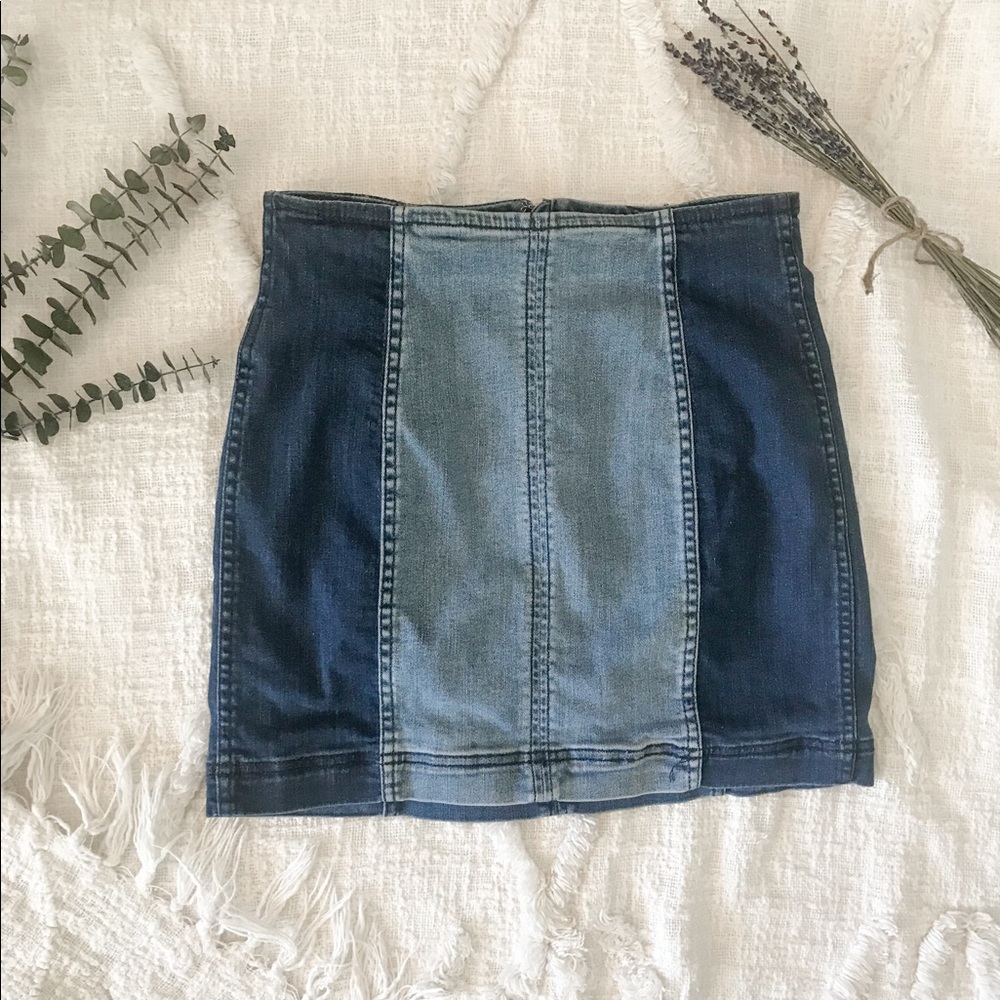Pacsun Two-Toned Denim Mini Skirt